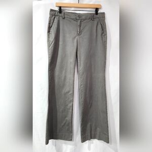 Gap Women's Perfect Khaki Pants Size 8R Gray Wide Leg Chino Casual Office